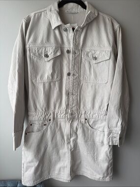 Abercrombie & Fitch Off-White Denim shirt dress size S